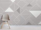 Diy Geometric Wall Mural Classic Grey Triangle Wall Mural