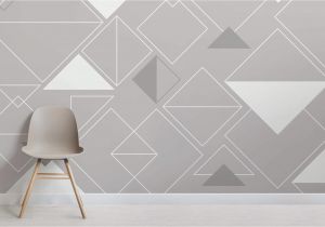 Diy Geometric Wall Mural Classic Grey Triangle Wall Mural