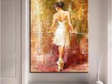 Diy Paint by Number Wall Murals 2019 Diy Digit Oil Painting by Numbers Handpainted Ballet Dancer Coloring Canvas Home Living Room Unique Decor Wall Art From Watchsaler