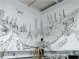 Diy Wall Mural Ideas Global City From Thomas Dartigues