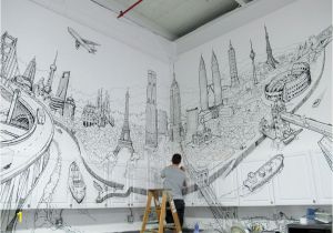 Diy Wall Mural Ideas Global City From Thomas Dartigues