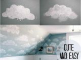 Diy Wall Mural Painting How to Paint A Cloud Mural Diy This Would Be Beautiful In A
