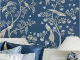 Diy Wall Mural Stencils Birds and Roses Chinoiserie Wall Mural Stencil Diy asian