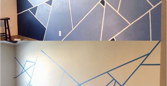 Diy Wall Murals Pinterest Abstract Wall Design I Used One Roll Of Painter S Tape and