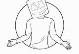 Dj Marshmello Coloring Pages How to Draw Marshmello Super Easy