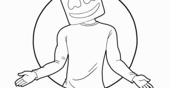 Dj Marshmello Coloring Pages How to Draw Marshmello Super Easy