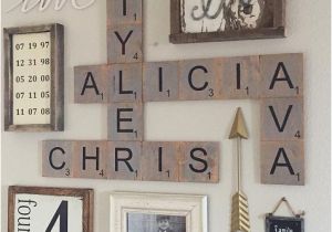 Do It Yourself Wall Murals Diy Wood Family Scrabble Tile Wall Art so Cute