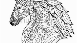 Do Not Disturb Sign Coloring Pages Drawing Unicorn Zentangle Style for Coloring Book Tattoo