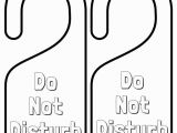 Do Not Disturb Sign Coloring Pages Triggerfingerstitching Do Not Disturb Sign