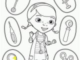 Doc Mcstuffins toy Hospital Coloring Pages Dottie Doc Mcstuffins with the Medical Instruments Coloring Page