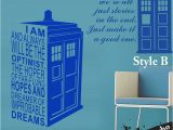 Doctor who Wall Mural Tardis Doctor who Style Wall Sticker Kids Room Baby Nursery Tv Wall