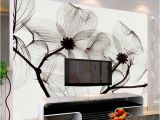 Dodgers Wall Mural Custom Mural Wallpaper 3d Non Woven Black and White Flower Hand