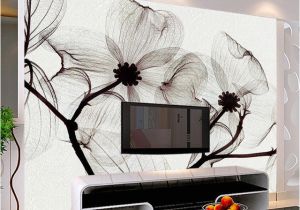 Dodgers Wall Mural Custom Mural Wallpaper 3d Non Woven Black and White Flower Hand