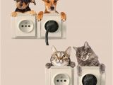 Dog Murals for Wall 3d Wall Stickers Decorative Switch Stickers Animal Wall Pvc Diy