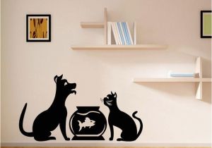 Dog Murals for Wall Diy Funny Cute Cat Dog Animls Wall Stickers Home Decals Bedroom Kids