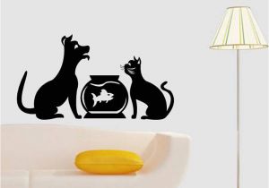 Dog Murals for Wall Diy Funny Cute Cat Dog Animls Wall Stickers Home Decals Bedroom Kids