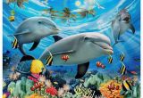 Dolphin Paradise Wall Mural Howard Robinson Two Dolphins Canvas Art 24 X 18 X 2 In