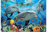 Dolphin Paradise Wall Mural Howard Robinson Two Dolphins Canvas Art 24 X 18 X 2 In