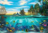 Dolphin Paradise Wall Mural Paradise Found Mural David Miller Murals Your Way