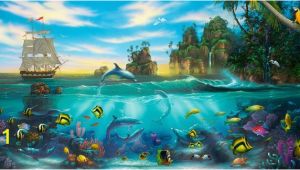 Dolphin Paradise Wall Mural Paradise Found Mural David Miller Murals Your Way