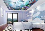 Dolphin Wall Murals for Bedrooms Colored Corals Dolphins In 2019 House