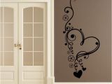 Door Murals Ebay Floral Love Heart Flowers Wall Art Sticker Wall Decal Transfers