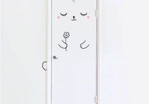 Door Murals Ebay Sleepy Bunny Door Decal Wall Stickers for Kids Girl Cat Door Wall