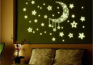 Door Murals Ebay Wall Stickers Home Decor Stars Moon Night Sky Noctilucence Glow In