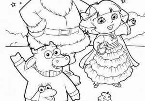 Dora and Boots Coloring Pages Dora Explorer Winter Coloring Pages
