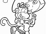 Dora and Boots Coloring Pages to Print Dora the Explorer and Boots Hugging Color Sheet