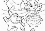 Dora Coloring Pages Halloween Dora Explorer Winter Coloring Pages