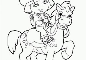 Dora Coloring Pages Halloween Dora the Explorer Horse Coloring Page