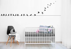 Dorm Room Wall Murals Boho Wall Vinyl Decal Bird Wire Art Boho Bird Home Decor