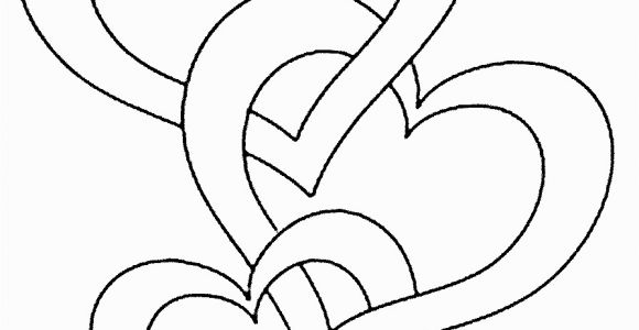 Double Heart Coloring Pages 55 Heart Coloring Pages