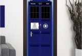 Dr who Tardis Wall Mural Marki New Doctor who Wall Decal Blue Tardis Fathead Style Door Wall Sticker Graphic Unique Mural Cosplay Gifts Wn642a Full Wall Mural Decals Full Wall