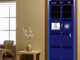 Dr who Tardis Wall Mural Marki New Doctor who Wall Decal Blue Tardis Fathead Style Door Wall Sticker Graphic Unique Mural Cosplay Gifts Wn642a Full Wall Mural Decals Full Wall