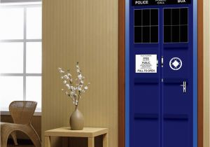 Dr who Tardis Wall Mural Marki New Doctor who Wall Decal Blue Tardis Fathead Style Door Wall Sticker Graphic Unique Mural Cosplay Gifts Wn642a Full Wall Mural Decals Full Wall