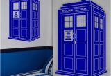 Dr who Tardis Wall Mural Tardis Wall Decal Doctor who Style Sticker Kids Room Wall Decor 36" X 22"