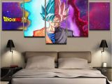 Dragon Ball Wall Mural 5 Pieces Dragon Ball Z Super Goku Anime Cartoon Modern Decor Canvas Wall Art Hd Print