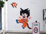 Dragon Ball Wall Mural Artist Space Invader Kamehameha " songoku Dragon Ball