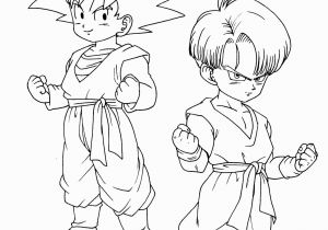 Dragon Ball Z Coloring Pages to Print songoten Trunks Dragon Ball Z Kids Coloring Pages