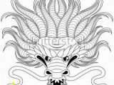 Dragon Head Coloring Pages Head Of Chinese Dragon In Zentangle Style for Tatoo Adult