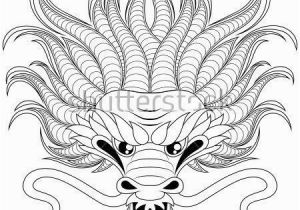 Dragon Head Coloring Pages Head Of Chinese Dragon In Zentangle Style for Tatoo Adult