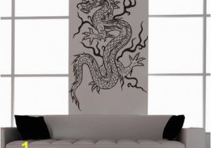 Dragon Wall Decals Murals Vinyl Wall Art asian Dragon Tattoo Style Feng Shui Mural D