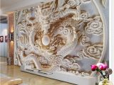 Dragon Wall Murals Large Custom 3d Wall Murals Wallpaper Chinese Style Dragon Relief