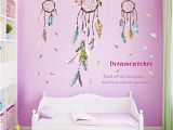 Dream Catcher Wall Mural Buy Generic Wall Sticker Dream Catcher Feather Art Wall