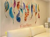 Dream Catcher Wall Mural Iuhan Fashion Classic Creative Dream Catcher Feather Wall Sticker Art Decal Mural