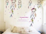 Dream Catcher Wall Mural Us $4 23 Off Colourful Feathers Dream Catcher Wall Art Stickers for Fice Shop Study Room Home Decoration Diy Pvc Wall Mural Decals In Wall