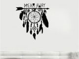 Dream Catcher Wall Mural Wall Vinyl Decal Bedroom Decor Dreamcatcher Dream Snare Quote Dream Away Modern Ethnic Home Decor 1075di