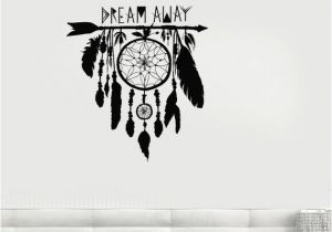 Dream Catcher Wall Mural Wall Vinyl Decal Bedroom Decor Dreamcatcher Dream Snare Quote Dream Away Modern Ethnic Home Decor 1075di